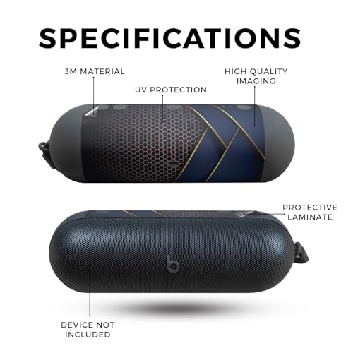 Image of Speaker Skin Compatible with Beats Pill (2024) - Modern Hex - Premium 3M Vinyl Protective Wrap Decal Cover - Easy to Apply | Crafted in The USA by MightySkins
