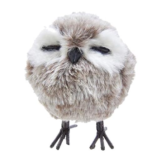 Standing Grey Owl Christmas Tree Ornament C2477