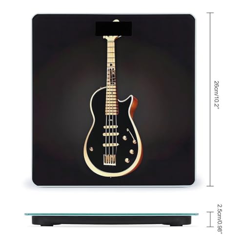 Báscula digital negra para peso corporal con pantalla LED miniatura 2