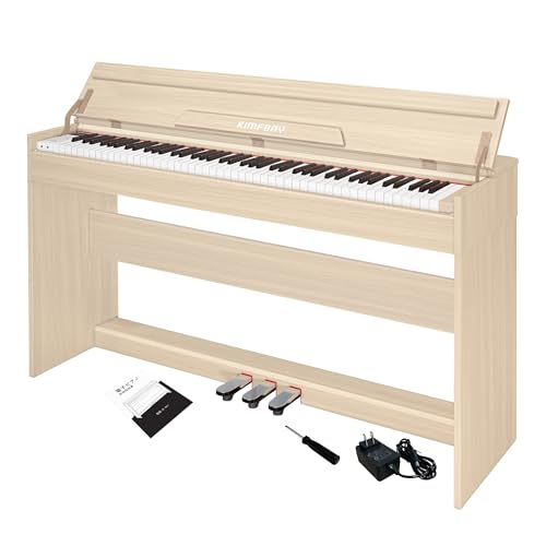 ❤️新品❤️電子ピアノ 88鍵盤 電子 ピアノ 木製 MIDI対応 ペダル付き Amazon | KIMFBAY 電子ピアノ 88鍵盤 卓上 木製 電子 ピアノ 88