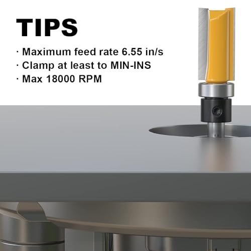 Image of 4 PCS Pattern Flush Trim Router Bit Set 1 /4 Inch Shank, Top Bearing Flush Cut Trim Router Bit for Woodworking, Cutting Diameter: 1 /2 inch, Cutting Length: 1 /2 inch, 3 /4 inch, 1 inch, 1-1 /2 inch