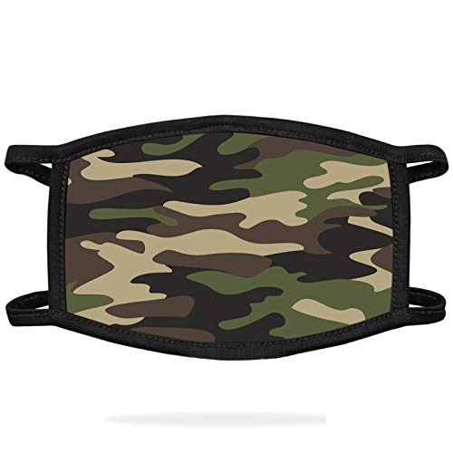 Gesichtsmaske waschbar atmungsaktiv wiederverwendbar Erwachsene Mundschutz Abdeckung Schild Design Country (Camo Armee)