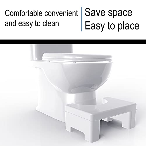 Affheny Toilet Stool，Detachable Toilet Potty Step Stool For Adults And Kids，Modern Sleek Design，7" Tall (White) #TOP3