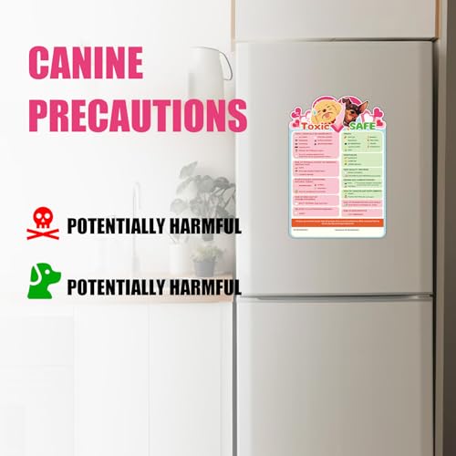 Imán decorativo guía alimentos tóxicos y seguros para perros miniatura 4