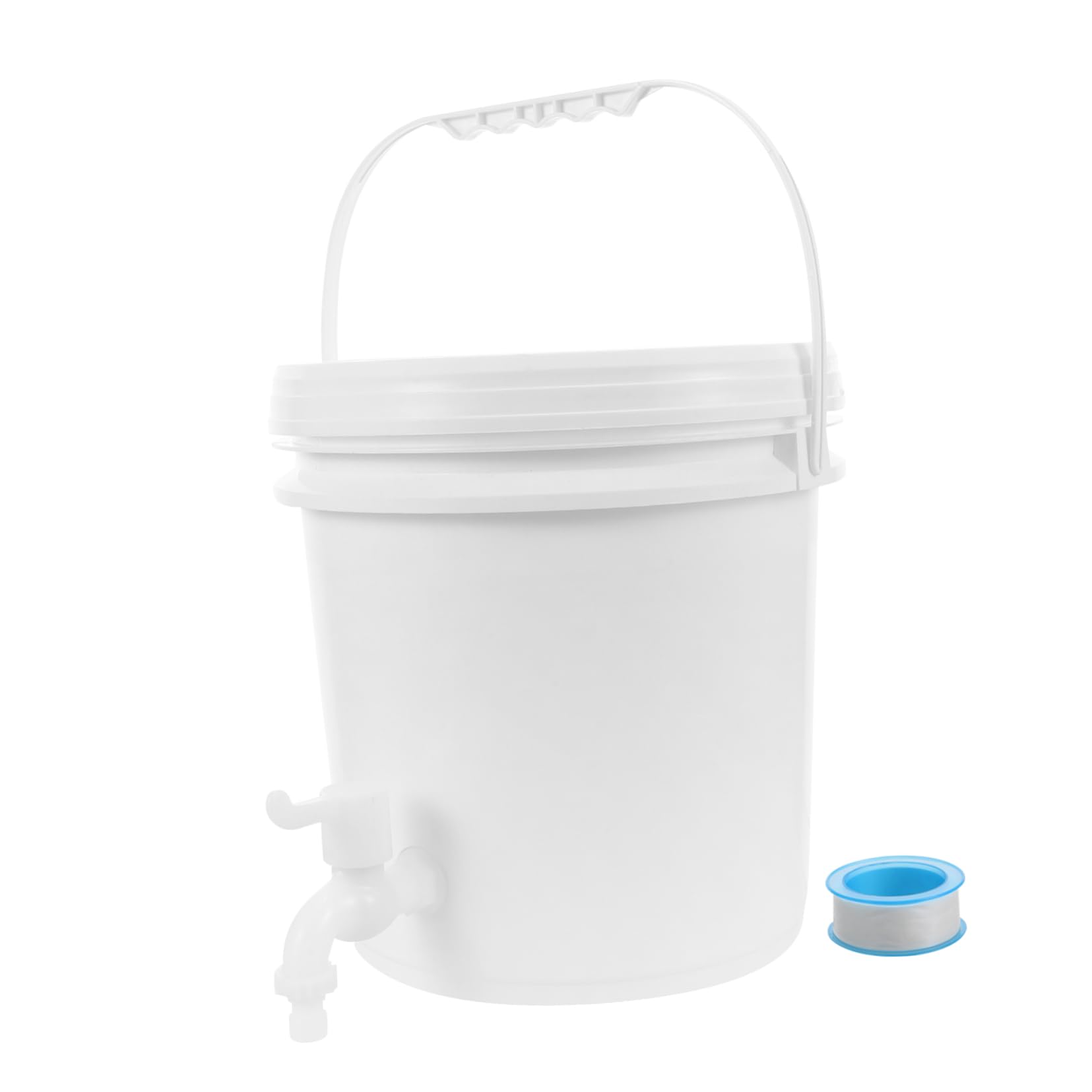 Contenedor de Agua para Exteriores con Grifo, 10l Plástico Blanco