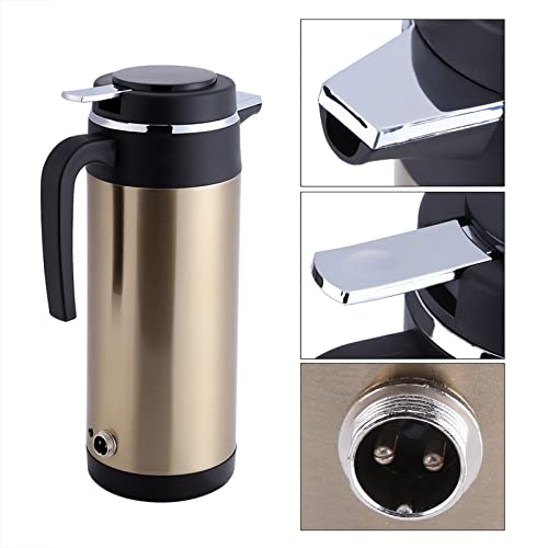 Tetera eléctrica para auto 850mL 12V acero inoxidable miniatura 3