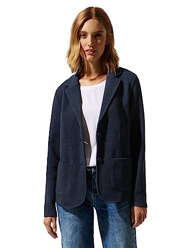 STREET ONE Damen A211872 Blazer mit Struktur, deep Blue, 44