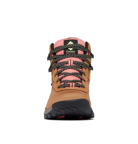 Columbia Womens Newton Ridge BC Nubuck Hiking Boot, Elk/Spring Yellow, 5