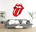 MIWNXM Autocollant Mural de Langue de Rolling Stones pour Ordinateur Portable de Voiture de décoration intérieure de maison26x22 inch