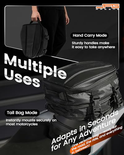 Bolsa para moto 12L doble uso universal asiento casco miniatura 3