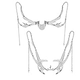 WDLYAN Cyber-Punk Masquerade Cyborg Mask for Man Women,Party Prom Metal Mask Liquid Irregular Fluid Face Accessories (Mask Set)