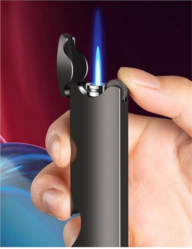 Encendedor portátil metálico con llama ajustable y abridor miniatura 2