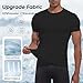 Towintec Men's Compression Shirt UPF 50+ Short Sleeve Dry Fit Athletic Base Layer Sports Rash Guard Big and Tall Football Tops Basketball Baselayer Round Neck Under Shirts(Black,XL)