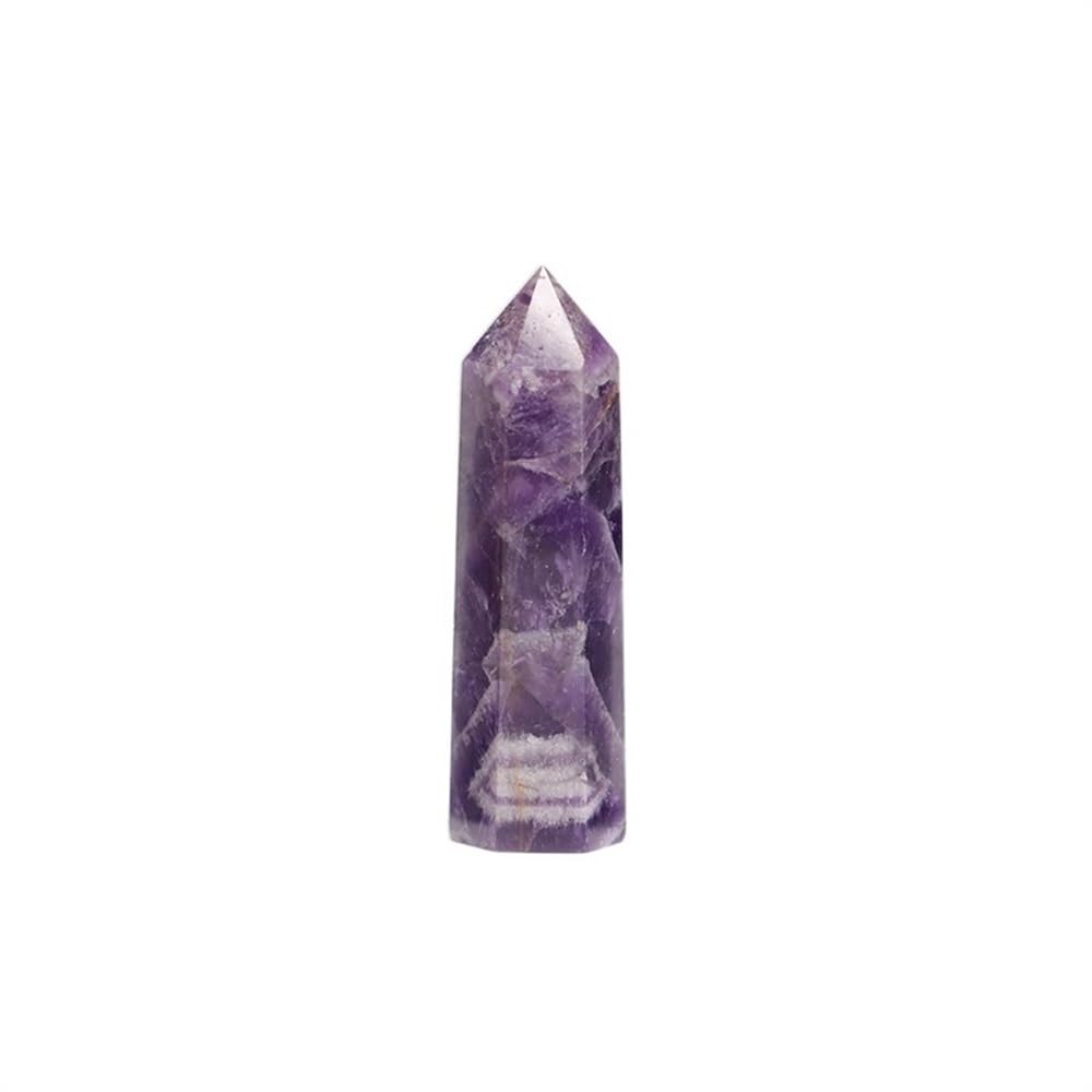 KJEBVHIRS 1pc Amethyst Column, Hexagonal Prism, Stone Crystal, DIY Gift for Bar Room Decoration Ornaments (Size : 70-80mm)