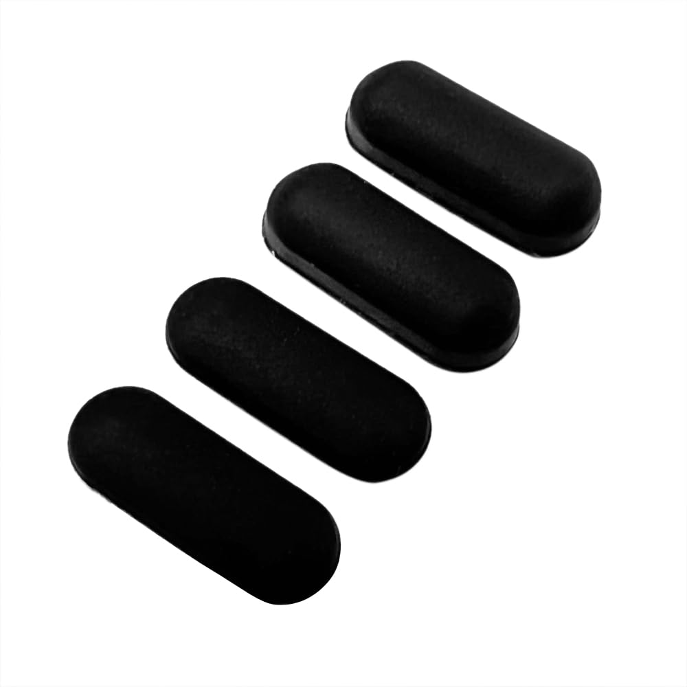 GINTAI Laptop 4pcs Bottom Cover Rubber Feet Strips for Dell Latitude 5500 5501 5502 5505 5509 5510 5511 Precision 3540 3541 3542 3550 3551 (4PCS Black) Removable Tape 2 Thick and 2 Thin