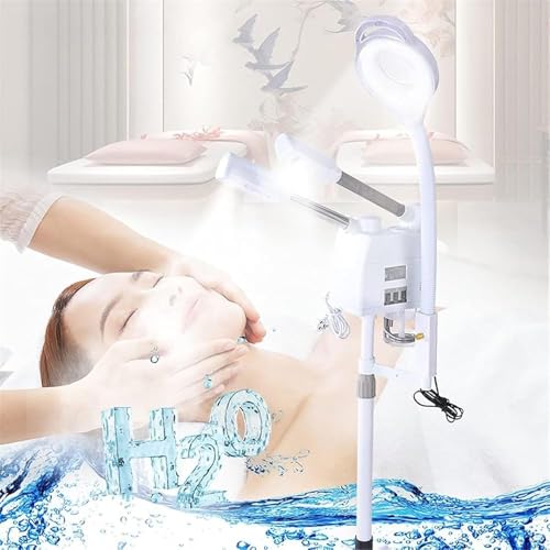 Lampa do gotowania na parze do salonu spa, profesjonalny sprzęt do pielęgnacji skóry 3 w 1, regulowana wysokość, łatwe poruszanie się z 4 rolkami