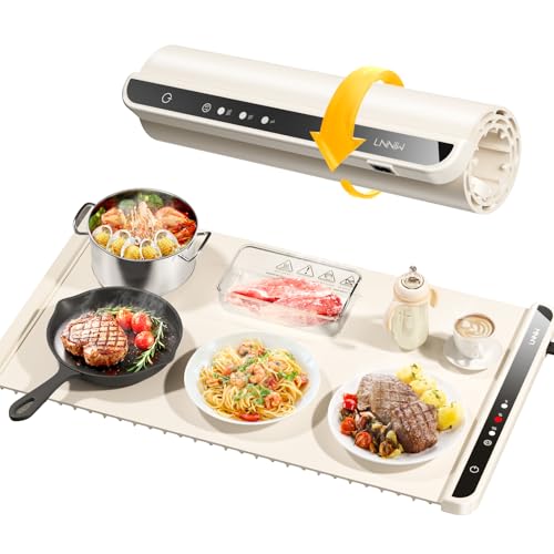 Warming Mat for Food,Food Warming Mat,Electric Warming Tray for Buffets Party and Home Daily Use,Heating Fastly in 10s,Portable Design,Timed Function for Your Family.