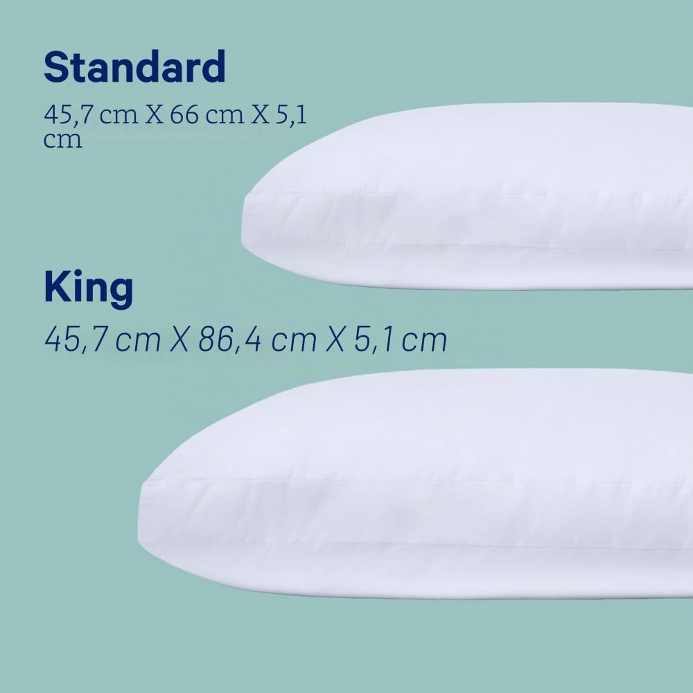 Casper Lot de 2 oreillers Essentiels Standard pour Dormir, Blanc