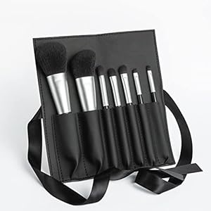 7Pcs Makeup Brushes Set Travel Make Up Brush Powder Blending Foundation Eyeshadow Eyebrow Contour Tools with Cosmetic Bag