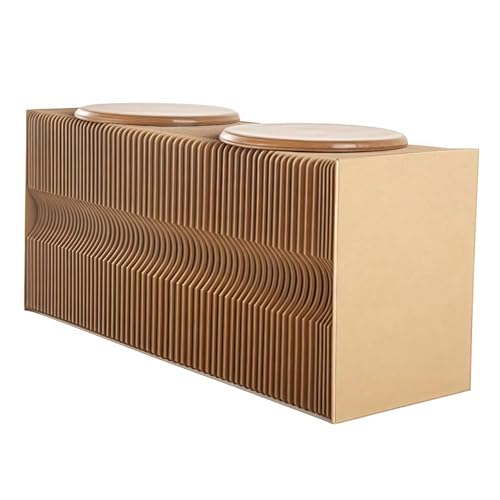 FLYXADQ 伸縮ベンチ 折りたたみ式 ペーパーベンチ 紙製 ペーパースツール 背もたれなし コンパクト収納 省スペース ペーパーソファ 長さ調節可能 クラフト紙スツール 耐荷重 持ち運び可能 アコーディオン 椅子 自由に調整でき 紙製 スツール(ブラウ