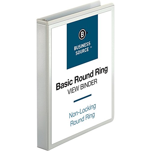 Business Source 1" Round-Ring View Binder #TOP4