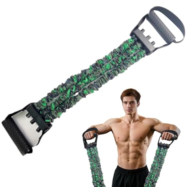 3-Hole Resistance Stretcher, Adjustable 3-Way Resistance Band, Chest Expander Stretch Bands with Handles for Men Women Fitness Training