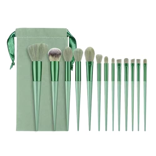 Juego de 13 brochas de maquillaje, brocha suave para sombra de ojos, herramientas de maquillaje multifuncionales para principiantes