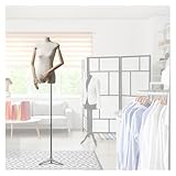 Uso amplio: el maniquí es perfecto para diseñadores y sastres, también es adecuado para colocar en tiendas de ropa para exhibir diferentes tipos de ropa. El maniquí es ideal para vestidos de fiesta, camisas, chaquetas, vestidos de novia, joyas y blusas. Cuando no está en uso, también es una decoración de habitación llamativa