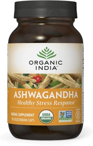 Organic India Ashwagandha | Helps Gain Strenght & Vitality | Energizes & Rejuvenates | 90 Capsule