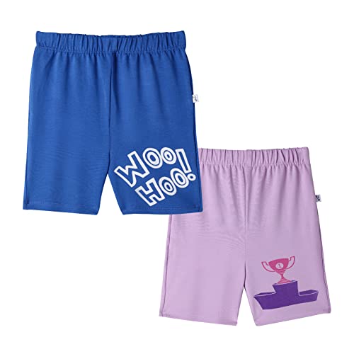 Image of YouGotPlanB Girl's Cycling Shorts (CS-Winner: 6-8 Lavender, Royal Blue 6 Years-8 Years)