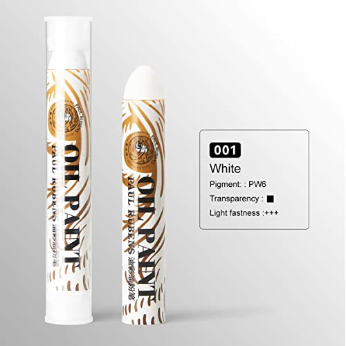 Paul Rubens Grand White Oil Pastels, Pack of 1 HaiYa Artist Soft Oil Pastels Vibrant and Creamy - Image 3