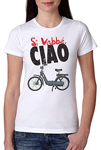 T-shirt Solo Parole 3501 en 100% coton peigné blanc haut de gamme pour femme