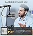 MAONO XLR Podcast Microphone, Cardioid Studio Dynamic Mic for Vocal Recording, Streaming, Voice-Over, Voice Isolation Technology, Metal Mic, Works for Audio Interface, Mixer, Sound Card-PD100