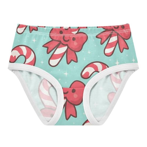 Girls' Sport Panties Organic Underwear for Girls Candy Cane