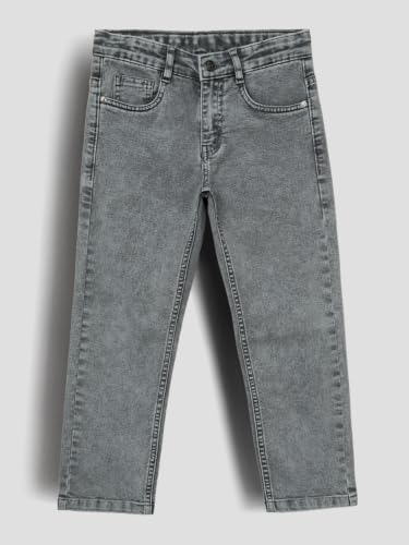 Image of Urbano Juniors Boy's Straight Fit Washed Denim Jeans Stretchable