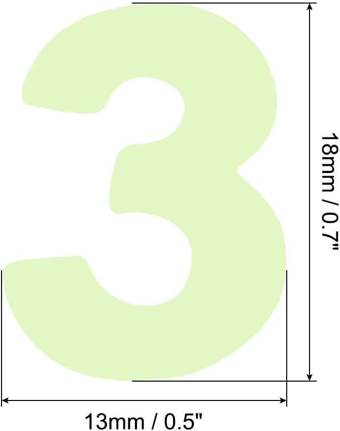MECCANIXITY Glow in The Dark Number Decals Decor Green Wall Stickers for Ceiling Bedroom Bedding Room 1 Set