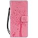 Produktbild Hancda Hülle für LG K50 / Q60, Schutzhülle Leder Tasche Flip Case Handyhülle Lederhülle Geldbörse Klapphülle Magnet Dünn Etui Handytasche für LG K50 / Q60,Hülle Rosa