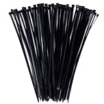 Cable Ties Black, 100 Pack Zip Ties 10 inch UV Resistant, 250mm x 3.6mm Tensile Strength 40lbs, Nylon Plastic Self Locking Large Heavy Duty Cable Wrap for Tidy Wires Home Workshop and Garden