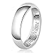 7mm Nome Personalizzato Inciso Classico Argento Sterling Pianura Fede Nuziale Anello, Misura 28