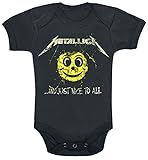 Band-Merch, Bands Metallica and Just Nice to All Babygrow Unisex Body schwarz 68/74 100% Baumwolle Band-Merch, Bands