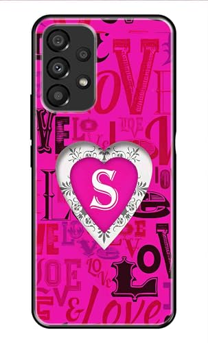 Image of Metal TPU Printed Back Cover for Samsung Galaxy A33 5G (Alphabet S -J1) 360 Degree Protection | Camera Protection -25092024(AR)