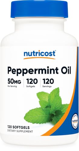 Nutricost Peppermint Oil Softgels (50 MG) 120 Softgels, Gluten Free