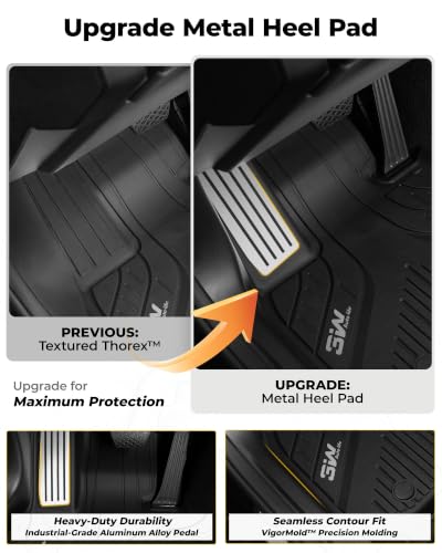 Image of 3W Floor Mats for Toyota Tacoma 2024-2026 Double Cab Automatic