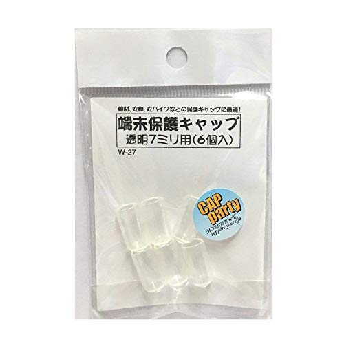 モリギン 端末保護キャップ 7mm 透明 W27│フローリング傷防止グッズ 椅子脚カバー