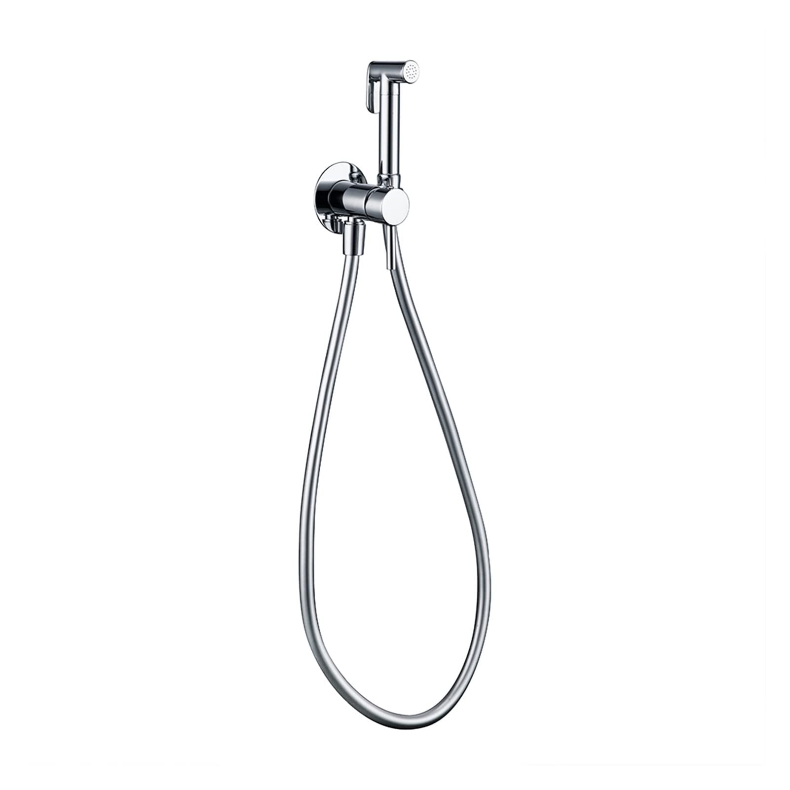 Bidé para manguera de inodoro con grifo de baño mezclador y soporte de pared cromado