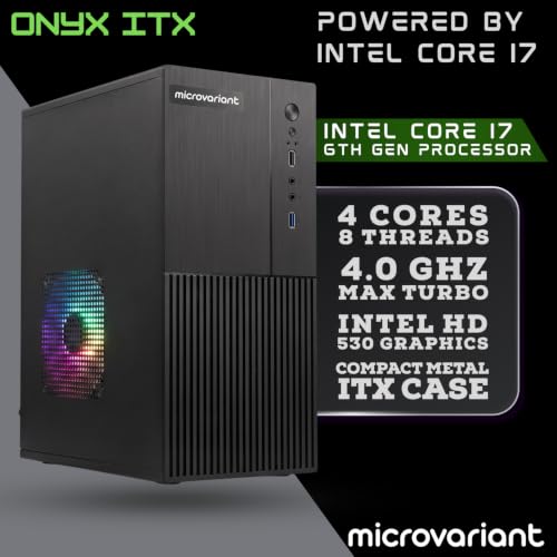 Image of Onyx ITX Desktop PC | Core i7-6Th Gen | 8GB RAM | 512GB SSD | 5G WiFi + BT Dongle | HD Graphics | USB 3.0 /HDMI /VGA Port |Pre-Installed Windows 11 Pro + Office 21 | 2 Year Warranty