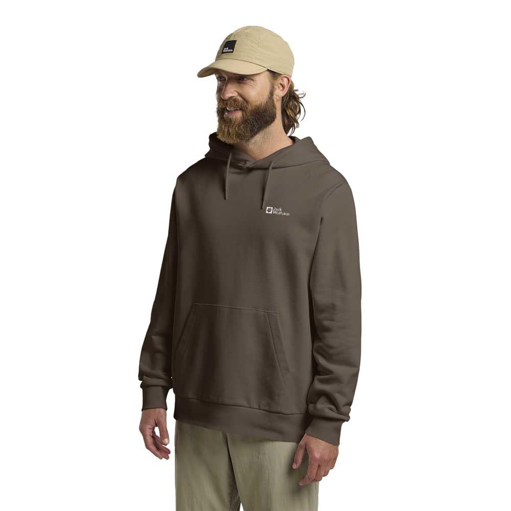 Jack Wolfskin essential hoodie m, Cold Coffee, L