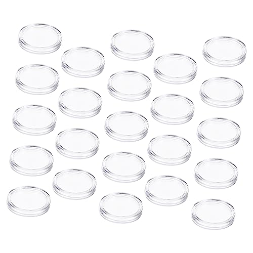 100 cápsulas transparentes para monedas, protectores para coleccionistas