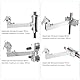 POWER SAT - Flachantenne Satellitenschüssel, 1 Anschluss/2 Anschlüsse/ 4 Anschlüsse, ideal für Satelliten-TV, robuste kompakt Satellitenantenne, die Mietwohnung und Camping Wohnwagen (Quad LNB)