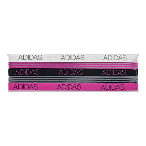adidas Women's 5PK Creator Headband, Grey/White/Black/Shock Pink, One Size